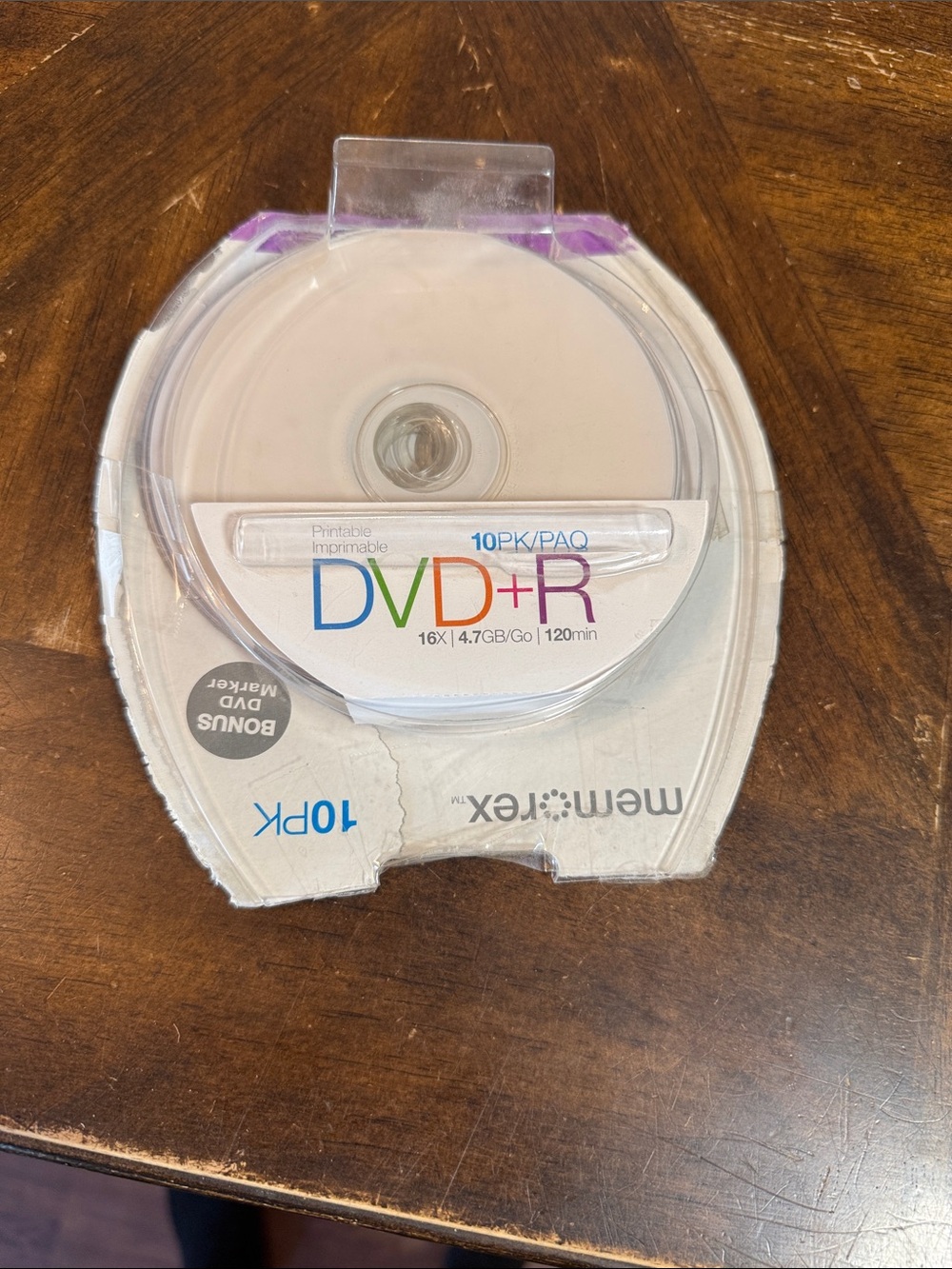 8 DVD+R Printable White Discs new opened pack